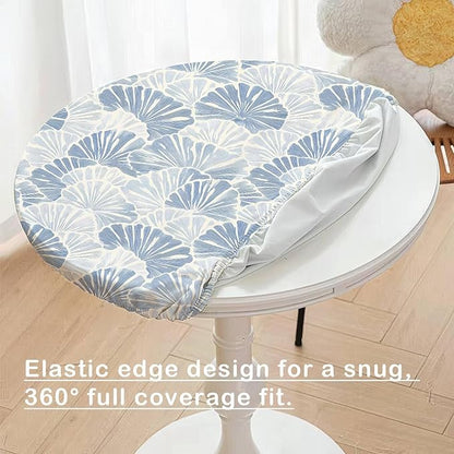 Fitted Round Tablecloth with Elastic Edge – Washable, Wrinkle-Free Table Cover - Image 2