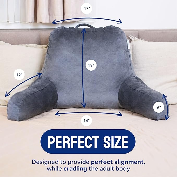 ComfortSpa Reading Pillow for Bed Adult Size, Back Rest Pillow - Image 10
