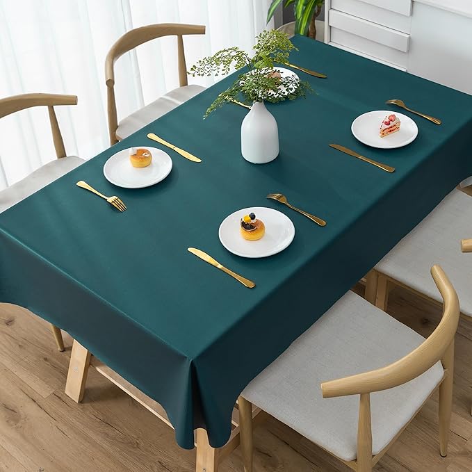 Rectangle Table Cloth, 100% Waterproof Tablecloth Oil Proof Spill Proof Vinyl by Unknown