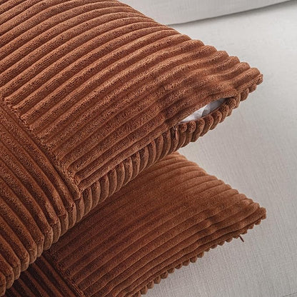 Fancy Homi 2 Packs Rust Euro Decorative Throw Pillow Covers 28x28 Inch - Image 4