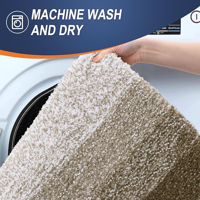 OLANLY Bathroom Runner Rugs 47x17, Extra Soft Absorbent Microfiber Bath Rugs - Image 5