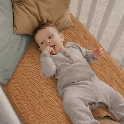 Gllquen Baby Muslin Mini Crib Sheets 3 Pack, Breathable Pack and Play Sheets - Image 2