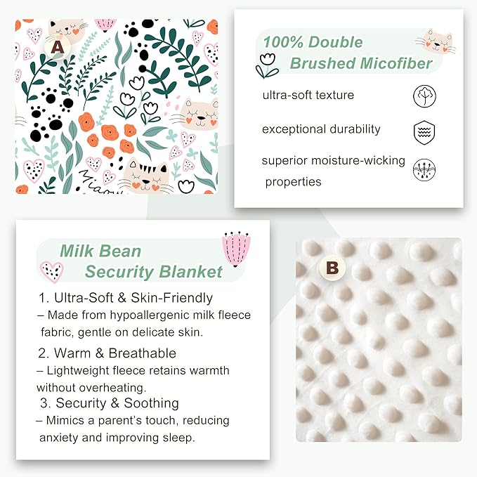 Viviland Toddler Nap Mat with Pillow and Minky Dot Blanket, Rolled Sleeping - Image 2