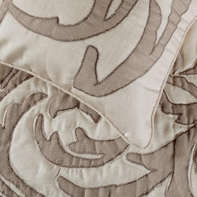 The HomeCentric Decorative Ivory & Beige King 90 x 18 inch Bed Runner Without - Image 3