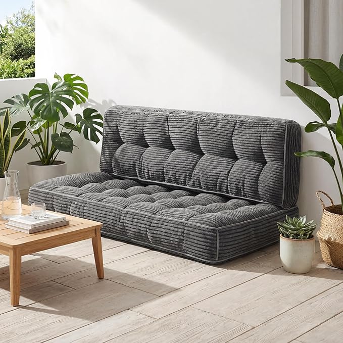 63 Inch Folding Sofa Bed Convertible Chair, 2-in-1 Convertible Boneless Sofa - Image 6