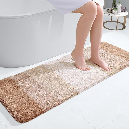 OLANLY Bathroom Runner Rugs 47x17, Extra Soft Absorbent Microfiber Bath Rugs by OLANLY