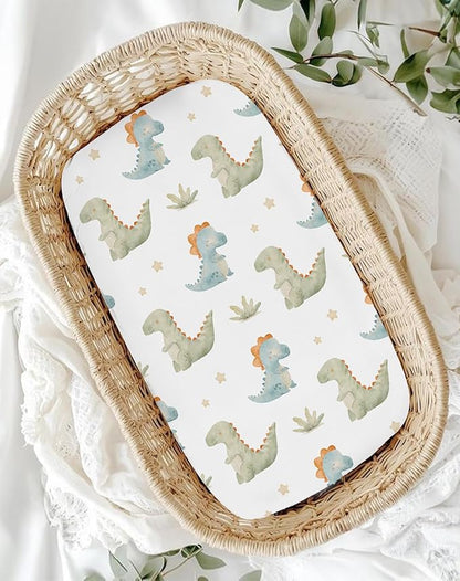 Bassinet Sheets for Baby Girls Boys 2 Pack, Fitted Baby Mattress Sheet for - Image 6