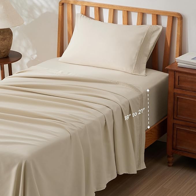 Bedsure Deep Pocket Twin Sheets Set by BEDSURE