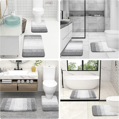 OLANLY Luxury Toilet Rugs U-Shaped 24x20, Extra Soft and Absorbent Microfiber - Image 7