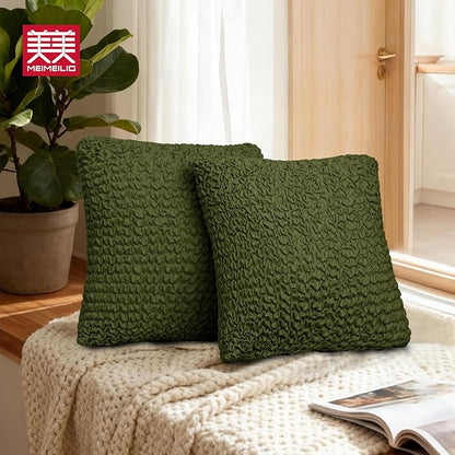 Decorative Throw Pillow Cover Elastic Couch Pillow Covers 18 x 18 & 20 x 20 Inch - Image 3