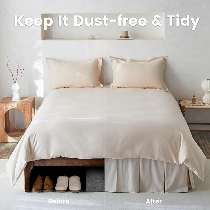 BISELINA French Linen Pleated Bed Skirt - Image 4