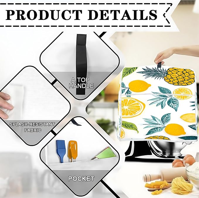 Mixer Dust Cover for 6-8 Qt Stand Mixer, Cloth Cover - Image 3