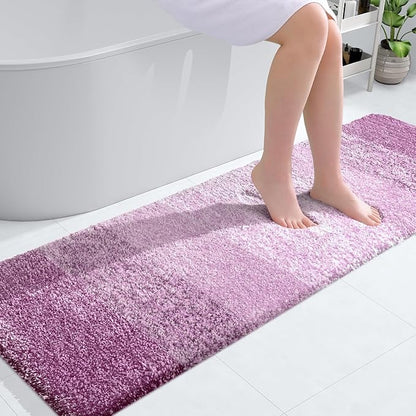 OLANLY Bathroom Runner Rugs 59x20, Extra Soft Absorbent Microfiber Bath Rugs by OLANLY