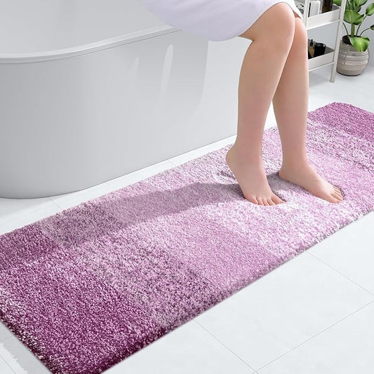 OLANLY Bathroom Runner Rugs 59x20, Extra Soft Absorbent Microfiber Bath Rugs by OLANLY