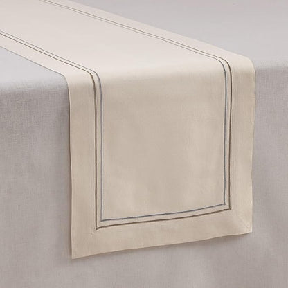 Home Ekaa Cotton Linen Table Runner 90 Inches Long – Summer Beige Table Runner by HomeEkaa