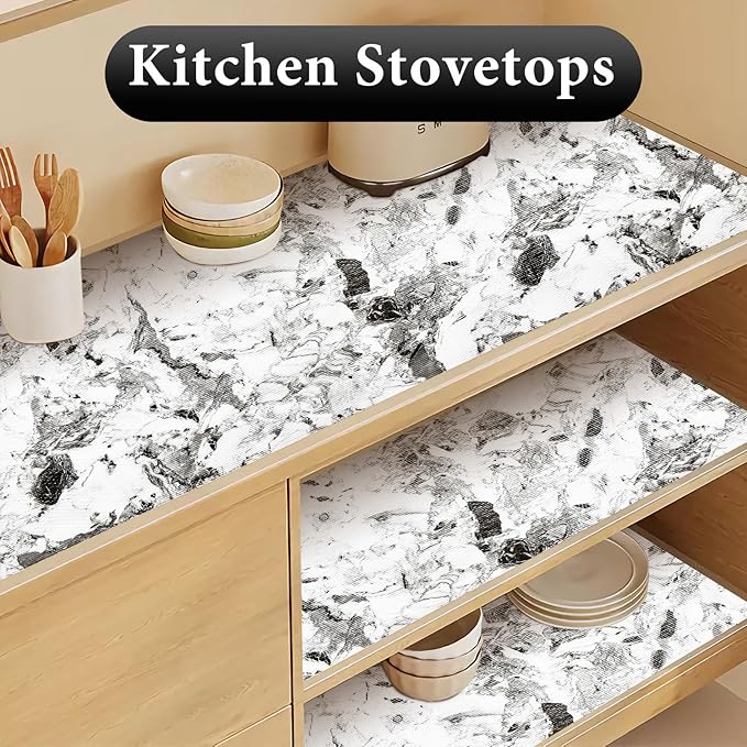 Drawer and Shelf Liner for Kitchen Cabinet: 23.6 in X 20 Ft Non Slip Waterproof - Image 3