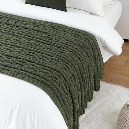 Battilo Olive Green Throw Blanket - Image 6