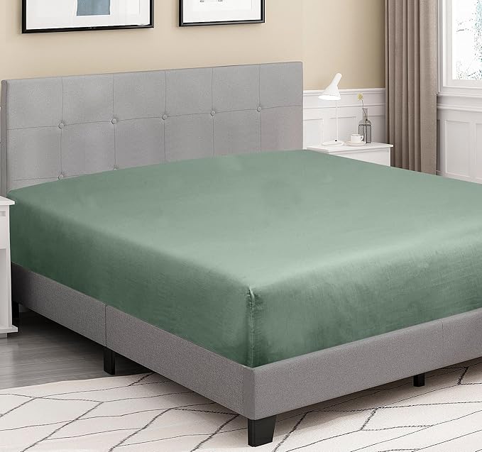 ROYALE LINENS 300 Thread Count 100% Long Staple Combed Cotton Fitted Sheet King - Image 4