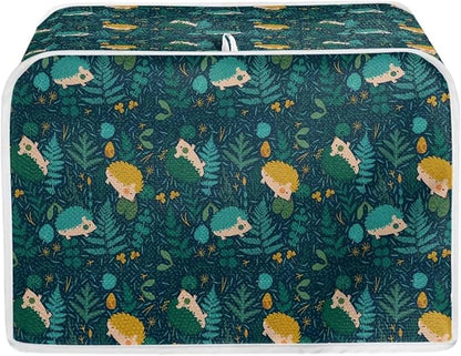 Flowers Hedgehog Printed 4 Slice Kitchen Machine Covers, Dustproof Toaster by Baxinh