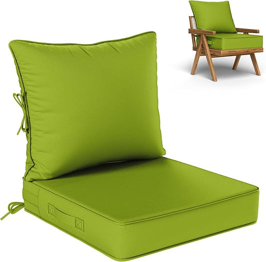 Outdoor Seat Cushion Set 19 L × 19 W × 4 H Inch Waterproof & Fade Resistant by VisitheKimunukStore
