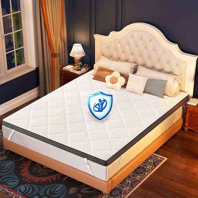 Glendan Firm Mattress Topper Twin: 3 Inch Firm Bed Topper, Comfortable and by Glendan