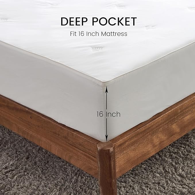 Simple&Opulence Cooling Quilted Mattress Pad – Fitted Sheet Mattress Protector - Image 7
