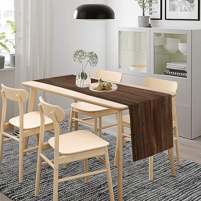 Wood Board Table Runner Farmhouse Rustic Wood Brown Barn Hardwood Kitchen - Image 4