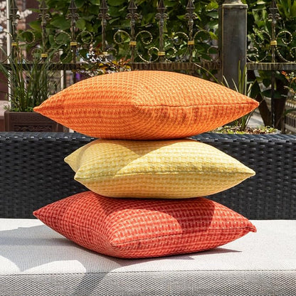Kevin Textile Outdoor Waterproof Throw Pillow Covers Pack of 2 Weaving Texture - Image 5
