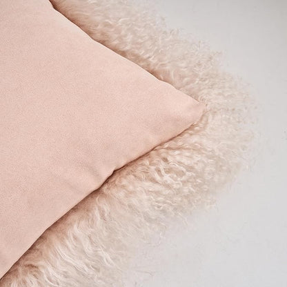 Genuine Mongolian Lamb Fur Pillow Cover – 12"x20" Rectangular Cushion Case – - Image 5