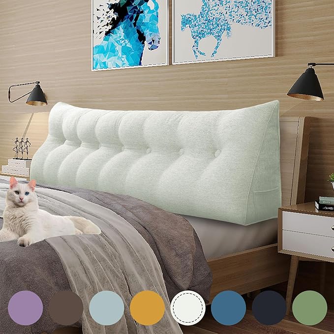 14 lbs Thickened King Headboard Pillow Wedge Pillow Headboard Reading Pillow Bed by Rucener