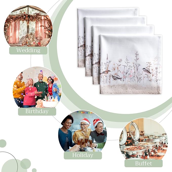 Maison d' Hermine Cloth Napkins Set of 4 100% Cotton Everyday Reusable Square - Image 6