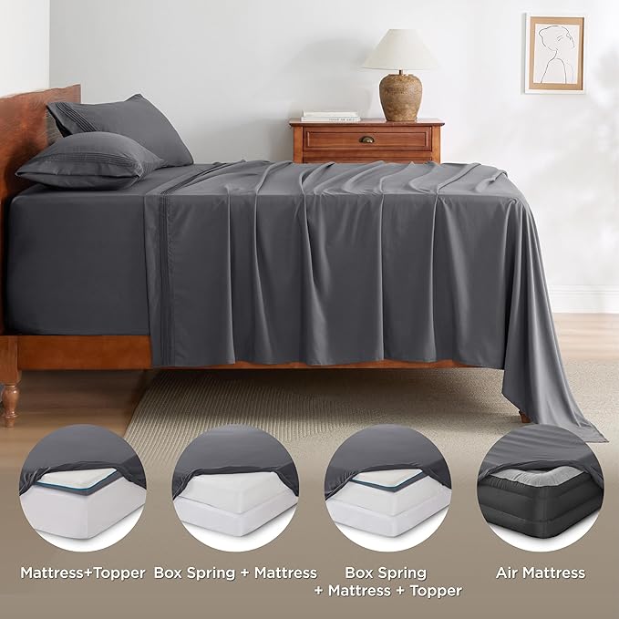 Bedsure Twin XL Sheets Dorm Bedding, GentleSoft Breathable Extra Long Twin - Image 7