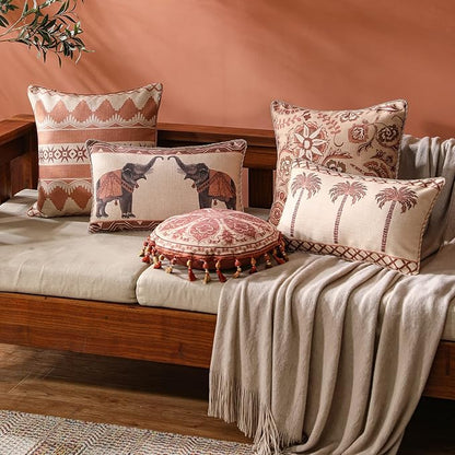 patdrea Floral Linen Decorative Throw Pillow Covers Set Soft Durable Cushion - Image 8