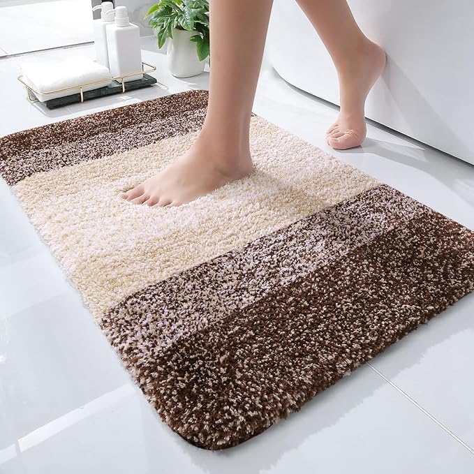 OLANLY Bathroom Rug Mat 24x16, Extra Soft and Absorbent Microfiber Bath Rugs by OLANLY