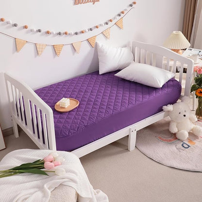 NTBAY 2 Pack Waterproof Mini Crib Mattress Protector, Quilted 24"x38" Fitted - Image 7