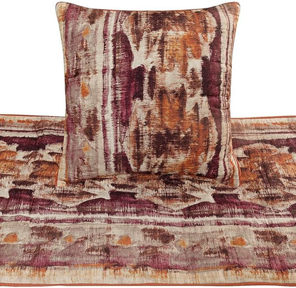 The HomeCentric King Queen Twin Pink & Orange Designer Queen 74"x18" Bed Runner - Image 2
