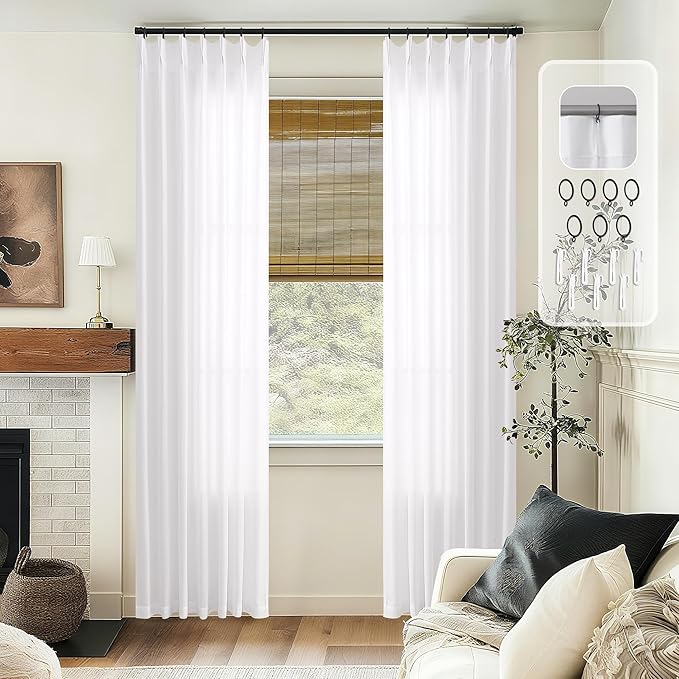 102 Inch Long Half Privacy Window Curtains - Image 6