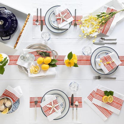 Solino Home Linen Striped Table Runner 90 Inches Long - Image 3