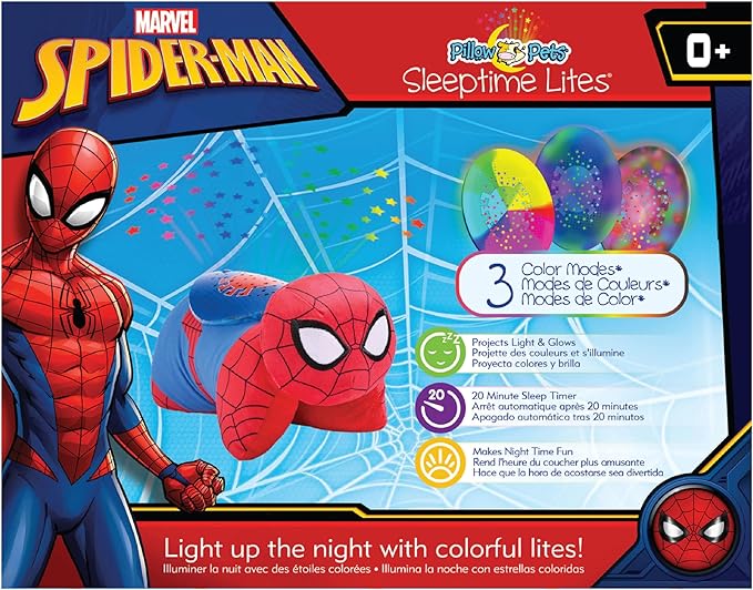 Pillow Pets Marvel Spider-Man Sleeptime Lite 11" Stuffed Animal Plush Pillow & - Image 5
