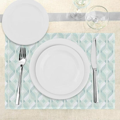 Ambesonne Seafoam Place Mats Set of 4, Tangled Lines - Image 3