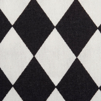 DII Halloween Tabletop, Harlequin Collection, Table Runner, 14x72, Black and Cream (Pack of 12)