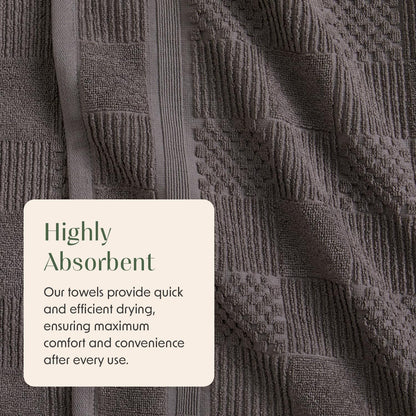 springtree home 100% cotton bath towel set | on a desk or shelf
