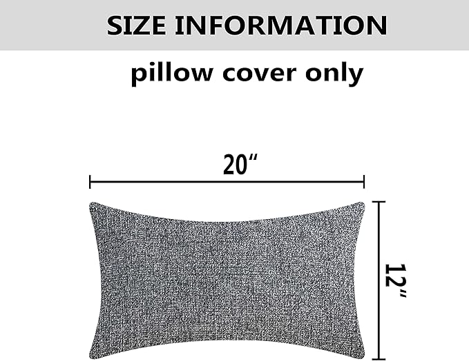 Home Brilliant Gray Pillow Covers Lumbar Throw Pillows - Image 5