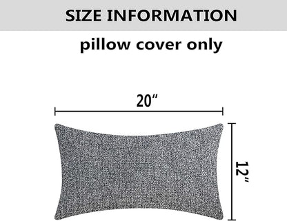 Home Brilliant Gray Pillow Covers Lumbar Throw Pillows - Image 5