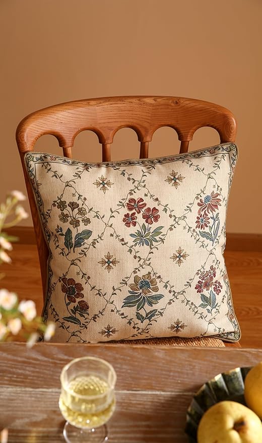 patdrea Designer Throw Pillow Covers Set of 2, Square Euro Retro Style Light - Image 6