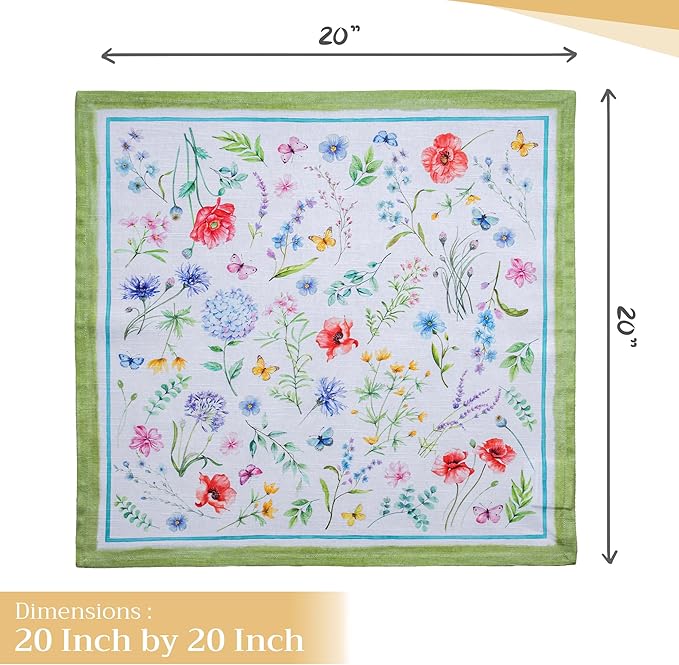 Maison d' Hermine Cloth Napkins Set of 4 100% Cotton Everyday Reusable Square - Image 4