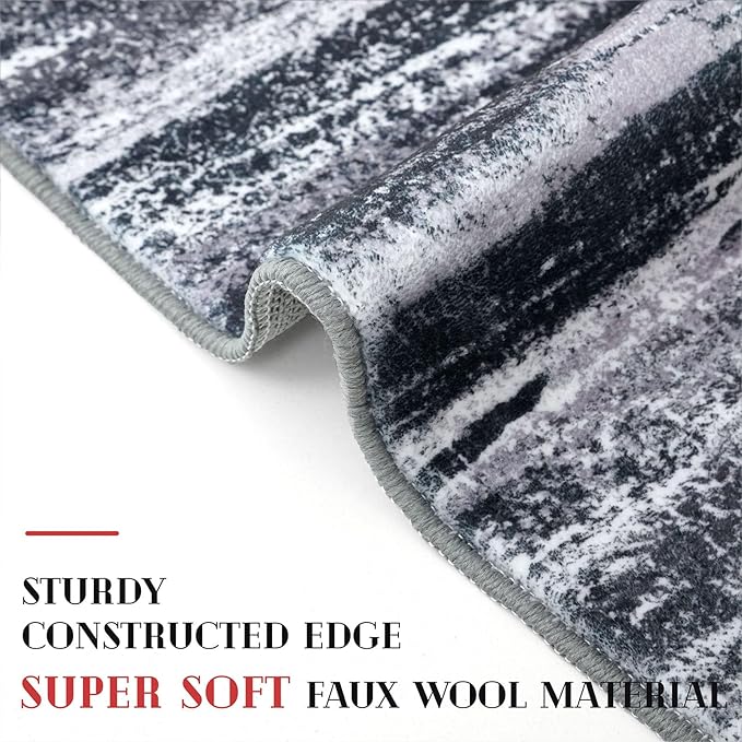 Modern Abstract Runner Rug 2x6 - Image 4