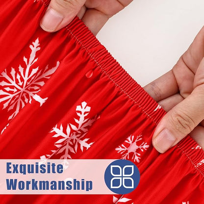 Round Spandex Christmas Tablecloth, Elastic Fitted Waterproof Tablecloths - Image 3