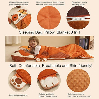 Kids Sleeping Bag, Toddlers Nap Mat, Girls Sleeping Mat - Image 4