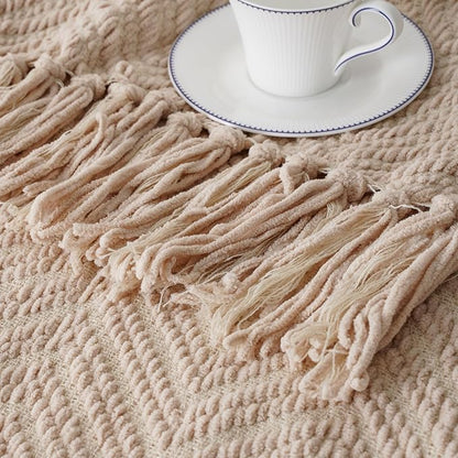 BATTILO HOME Beige Throw Blanket - Image 9